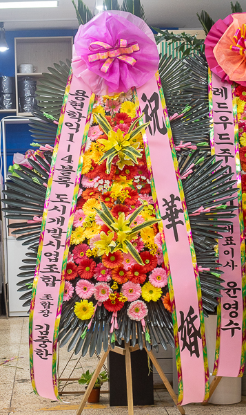 축하화환 실배송 사진 - 배송지역 안산